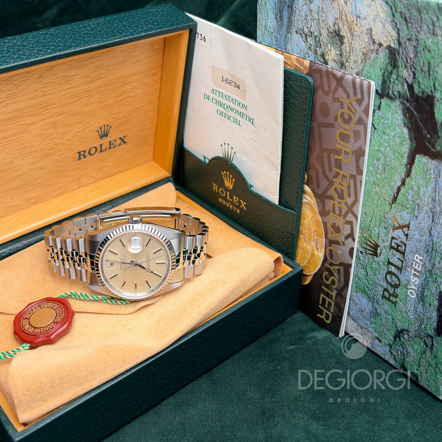 Rolex Datejust 16234 36 mm Acciaio Jubilee Argento