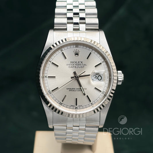 Rolex Datejust 16234 36 mm Acciaio Jubilee Argento