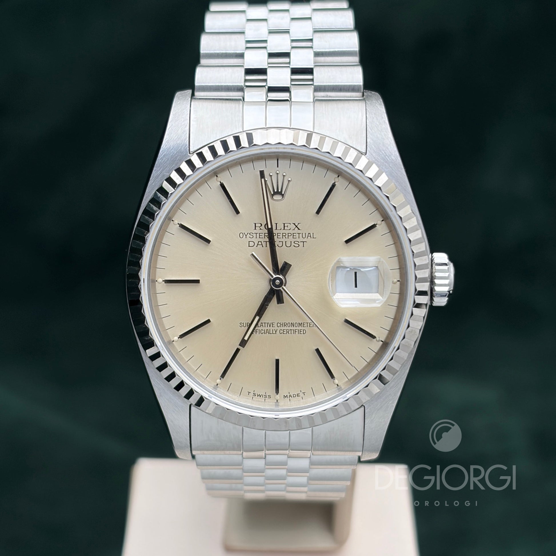 Rolex Datejust 16234 36 mm Acciaio Jubilee Argento