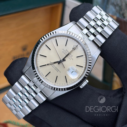 Rolex Datejust 16234 36 mm Acciaio Jubilee Argento