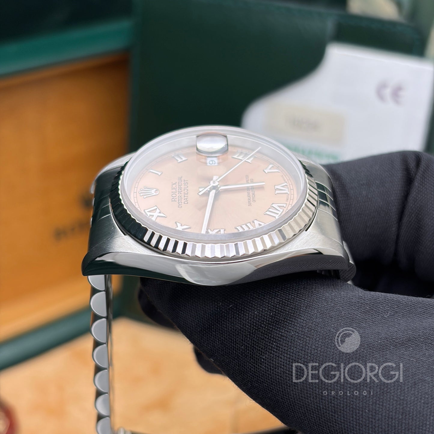 Rolex Datejust 16234 36 mm Acciaio Jubilee Rosa Salmone