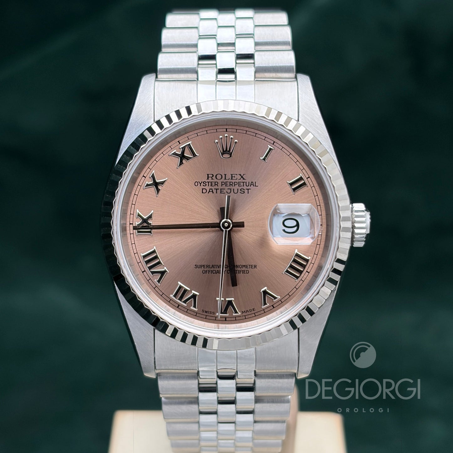Rolex Datejust 16234 36 mm Acciaio Jubilee Rosa Salmone