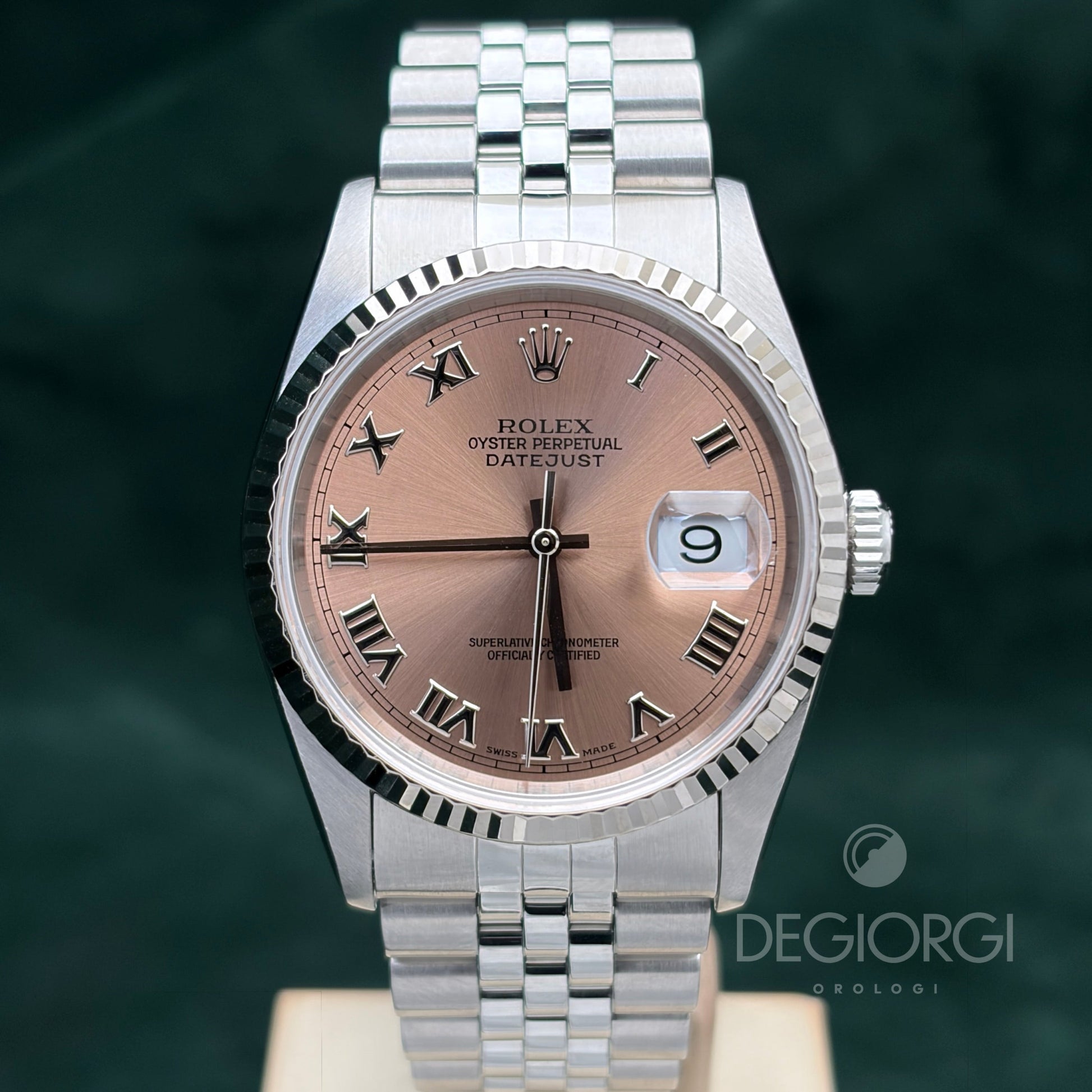 Rolex Datejust 16234 36 mm Acciaio Jubilee Rosa Salmone