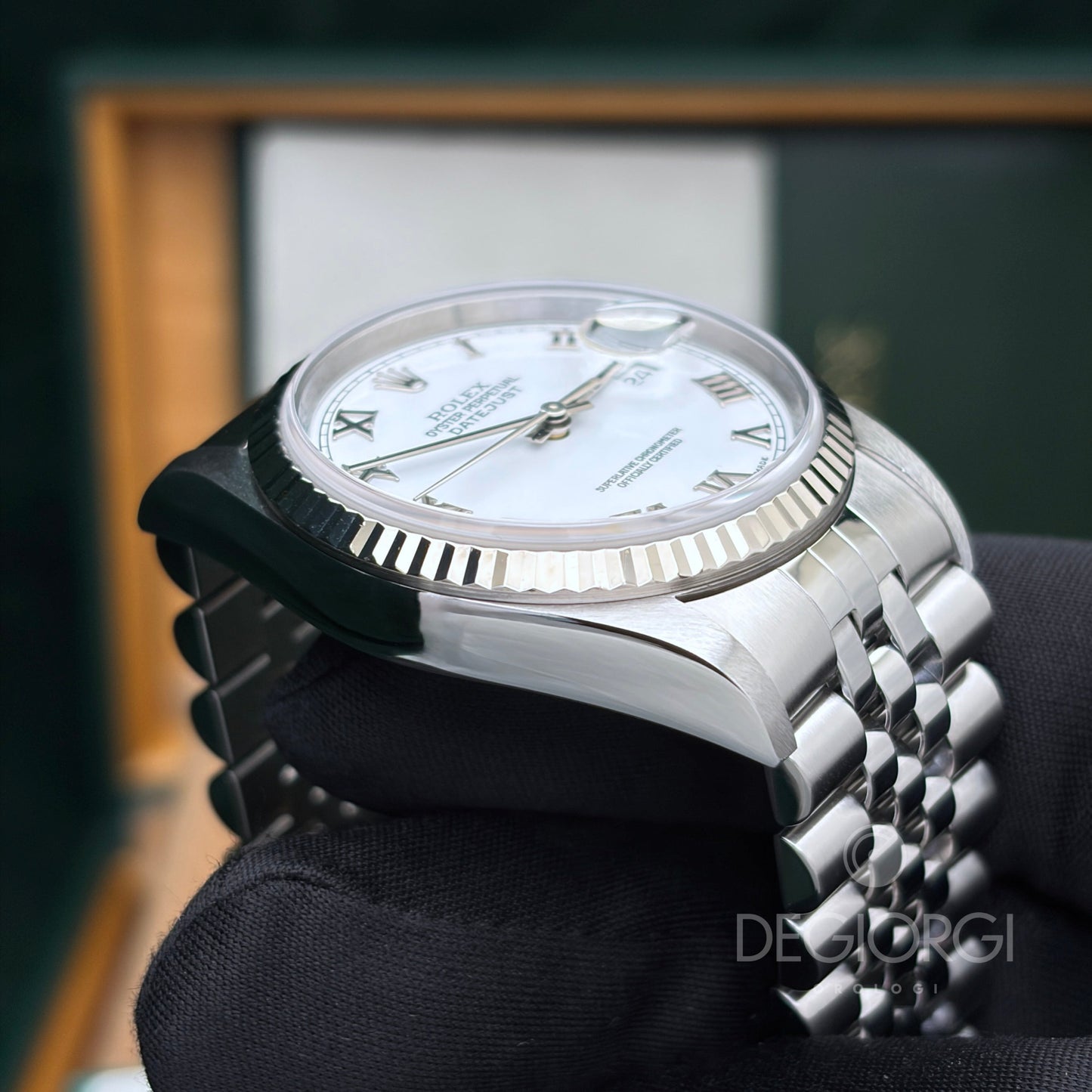 Rolex Datejust 16234 Jubilee 36 mm Bianco Romani