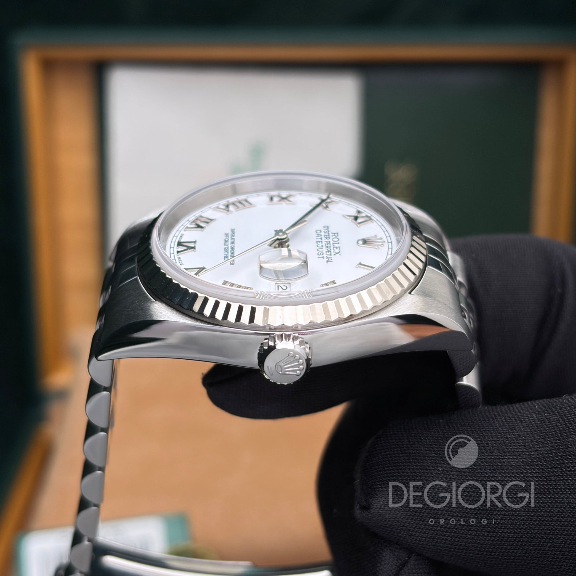 Rolex Datejust 16234 Jubilee 36 mm Bianco Romani