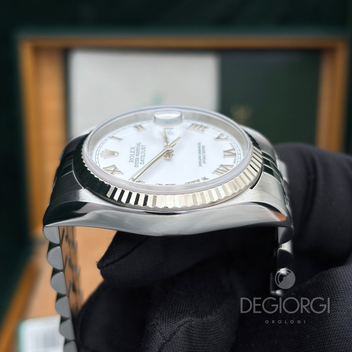 Rolex Datejust 16234 Jubilee 36 mm Bianco Romani