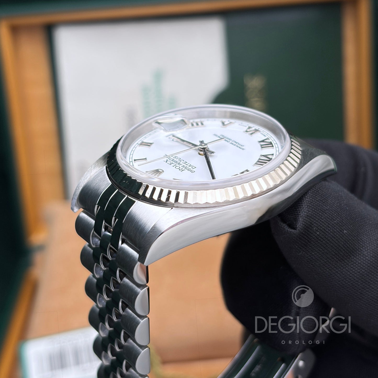 Rolex Datejust 16234 Jubilee 36 mm Bianco Romani