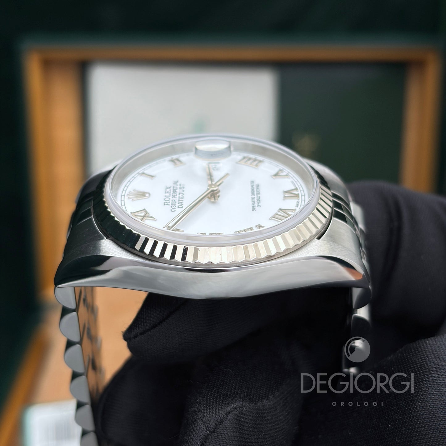 Rolex Datejust 16234 Jubilee 36 mm Bianco Romani