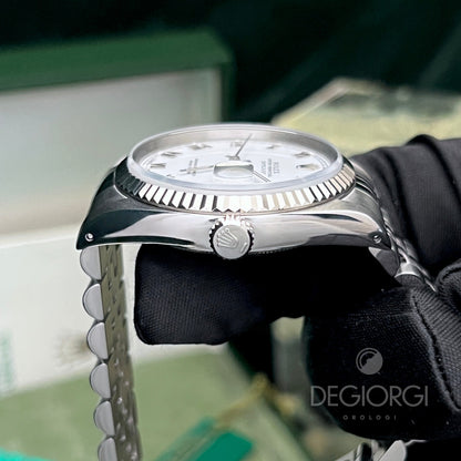 Rolex Datejust 16234 Jubilee Bianco Romani Piccoli