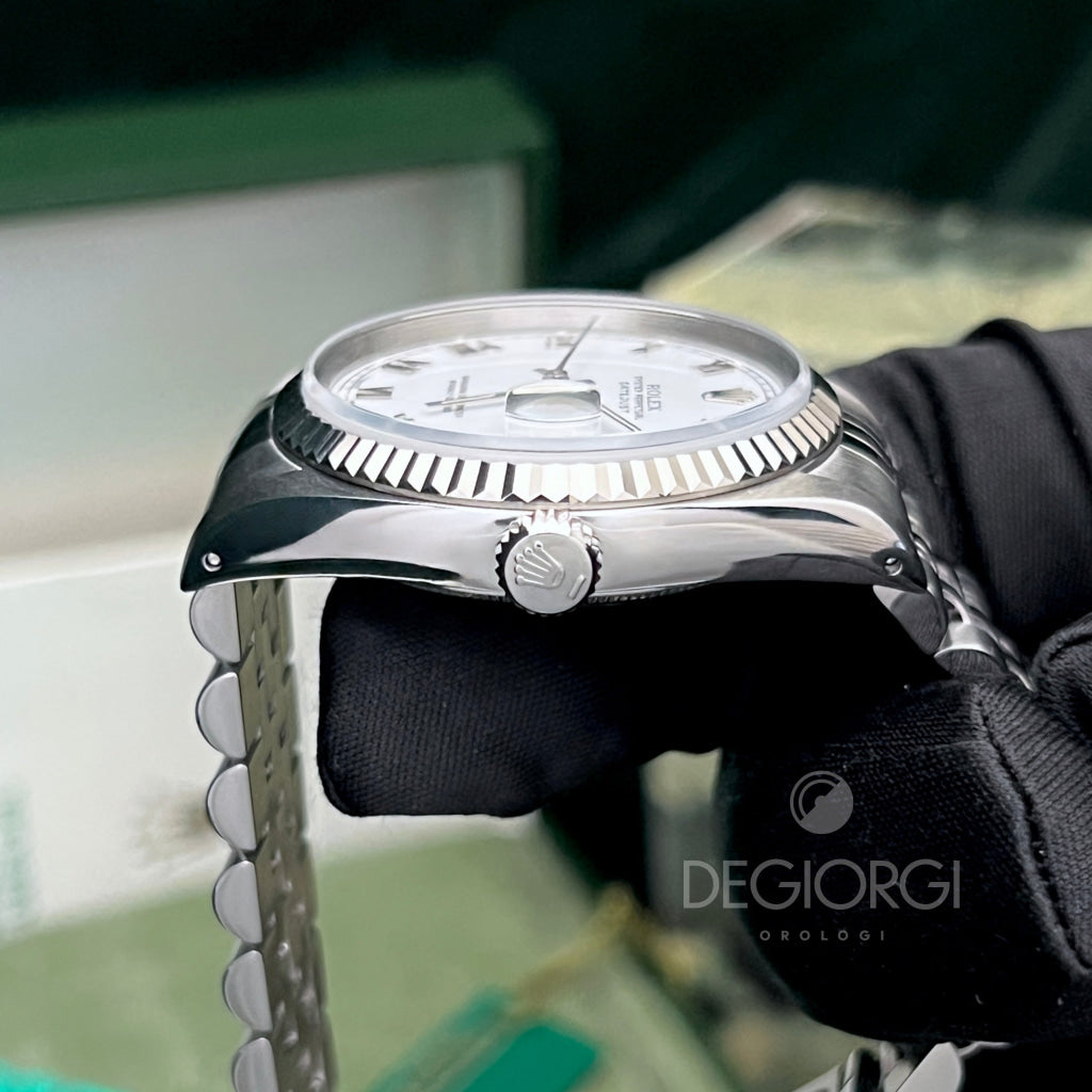 Rolex Datejust 16234 Jubilee Bianco Romani Piccoli
