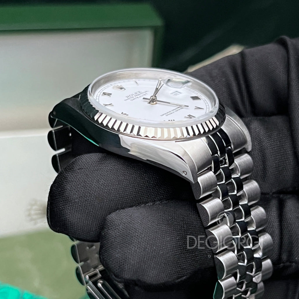 Rolex Datejust 16234 Jubilee Bianco Romani Piccoli