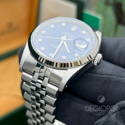 Rolex Datejust 16234 Jubilee Blu Diamanti