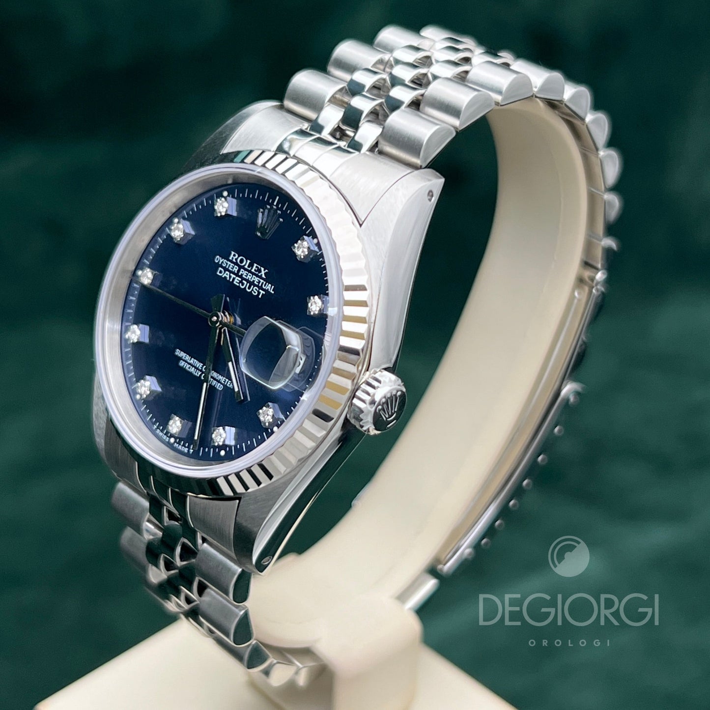 Rolex Datejust 16234 Jubilee Blu Diamanti