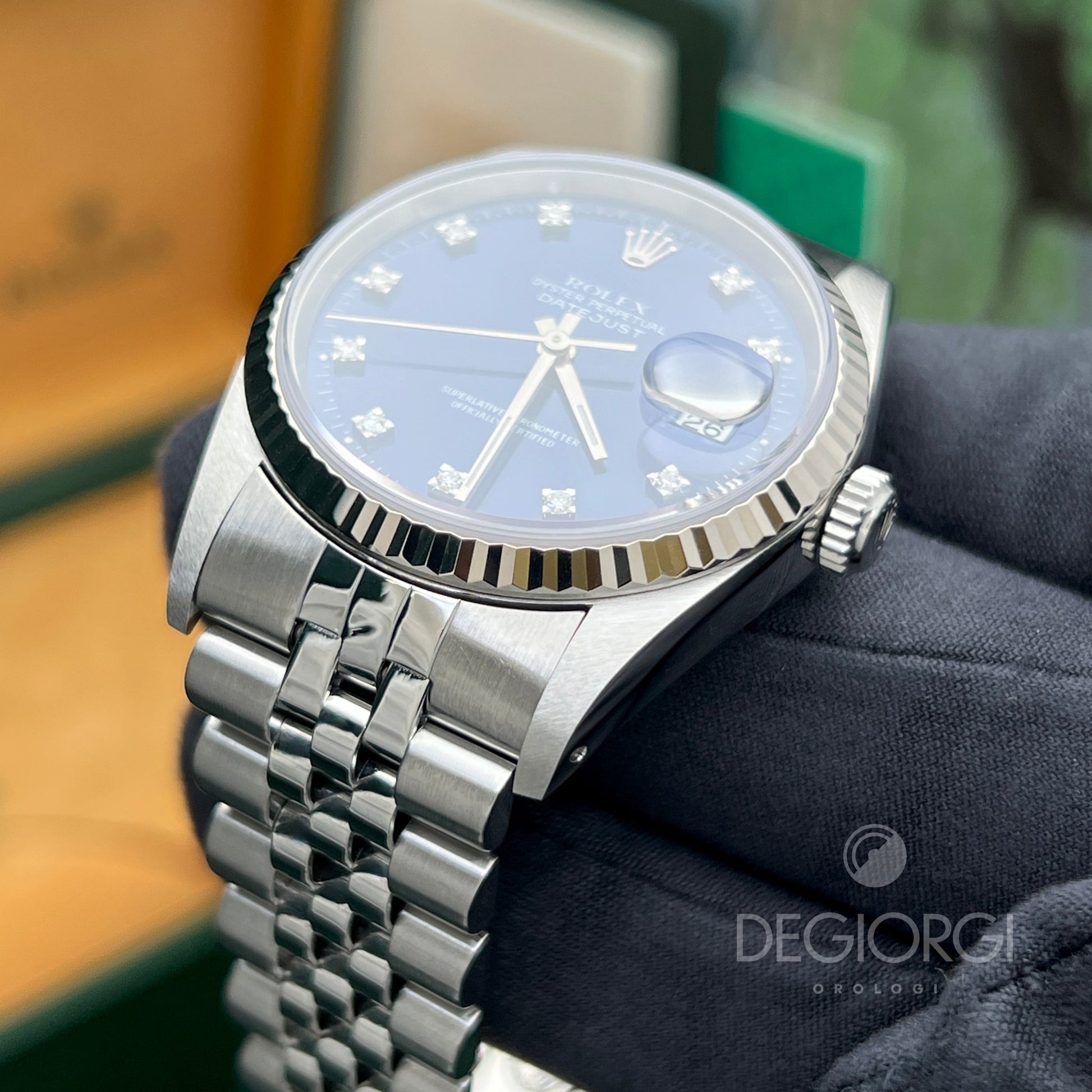 Rolex Datejust 16234 Jubilee Blu Diamanti