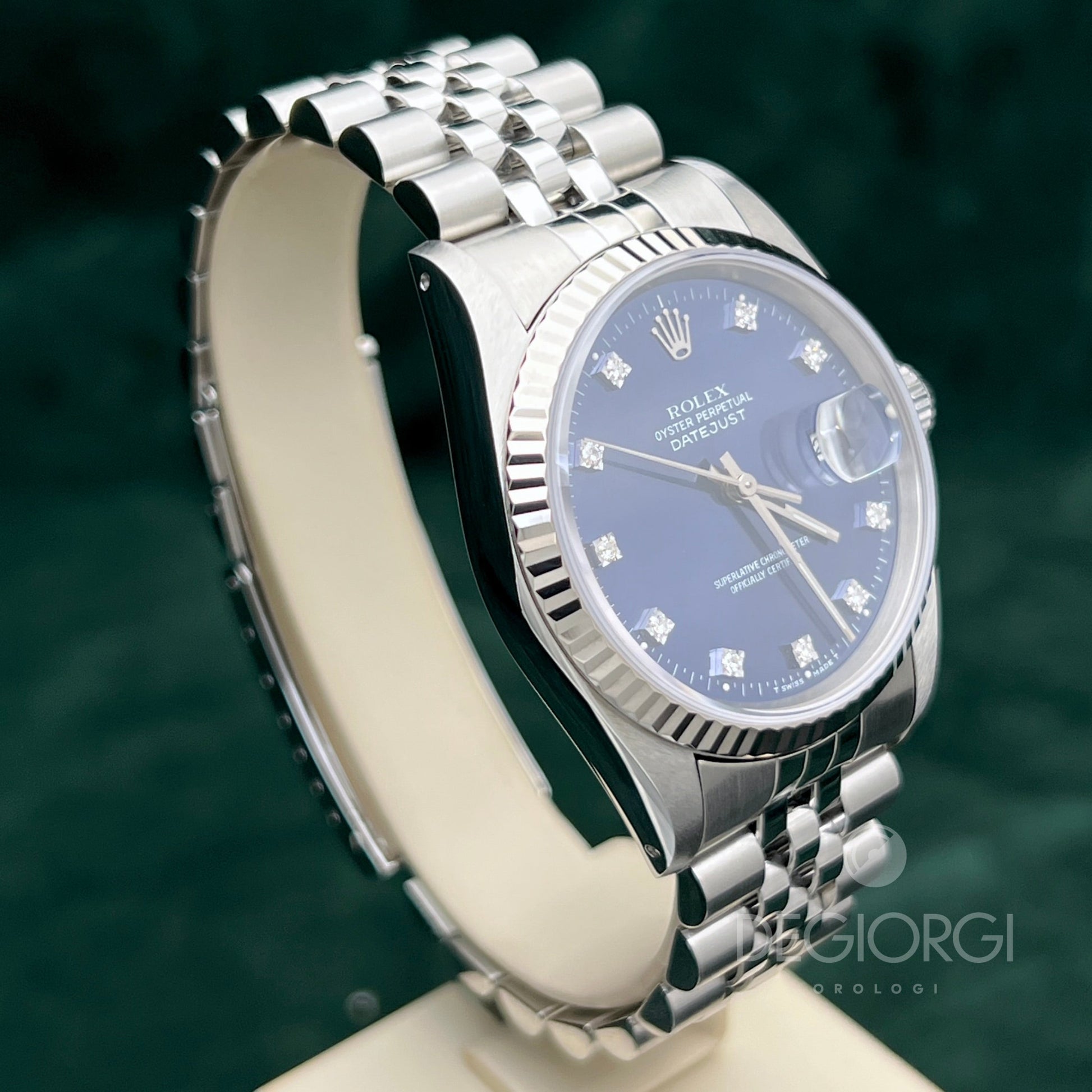 Rolex Datejust 16234 Jubilee Blu Diamanti
