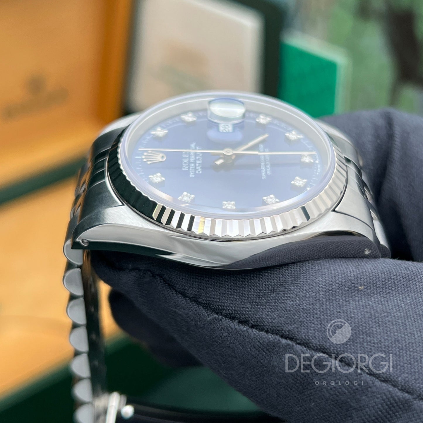 Rolex Datejust 16234 Jubilee Blu Diamanti
