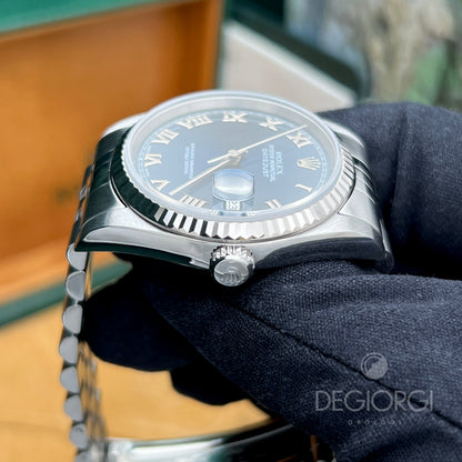 Rolex Datejust 16234 Jubilee Blu Romani