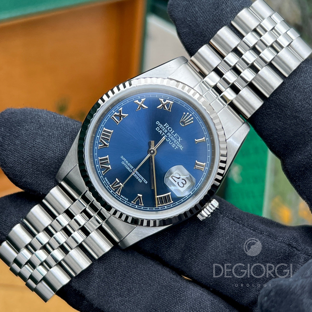 Rolex Datejust 16234 Jubilee Blu Romani
