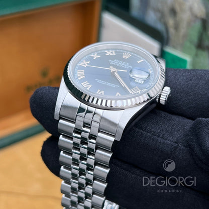 Rolex Datejust 16234 Jubilee Blu Romani