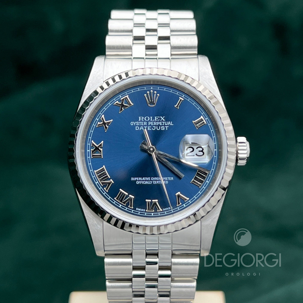 Rolex Datejust 16234 Jubilee Blu Romani