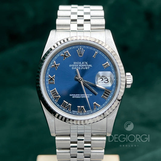Rolex Datejust 16234 Jubilee Blu Romani