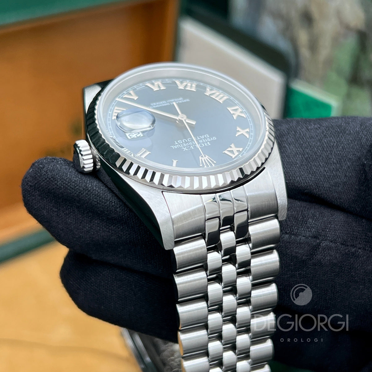 Rolex Datejust 16234 Jubilee Blu Romani