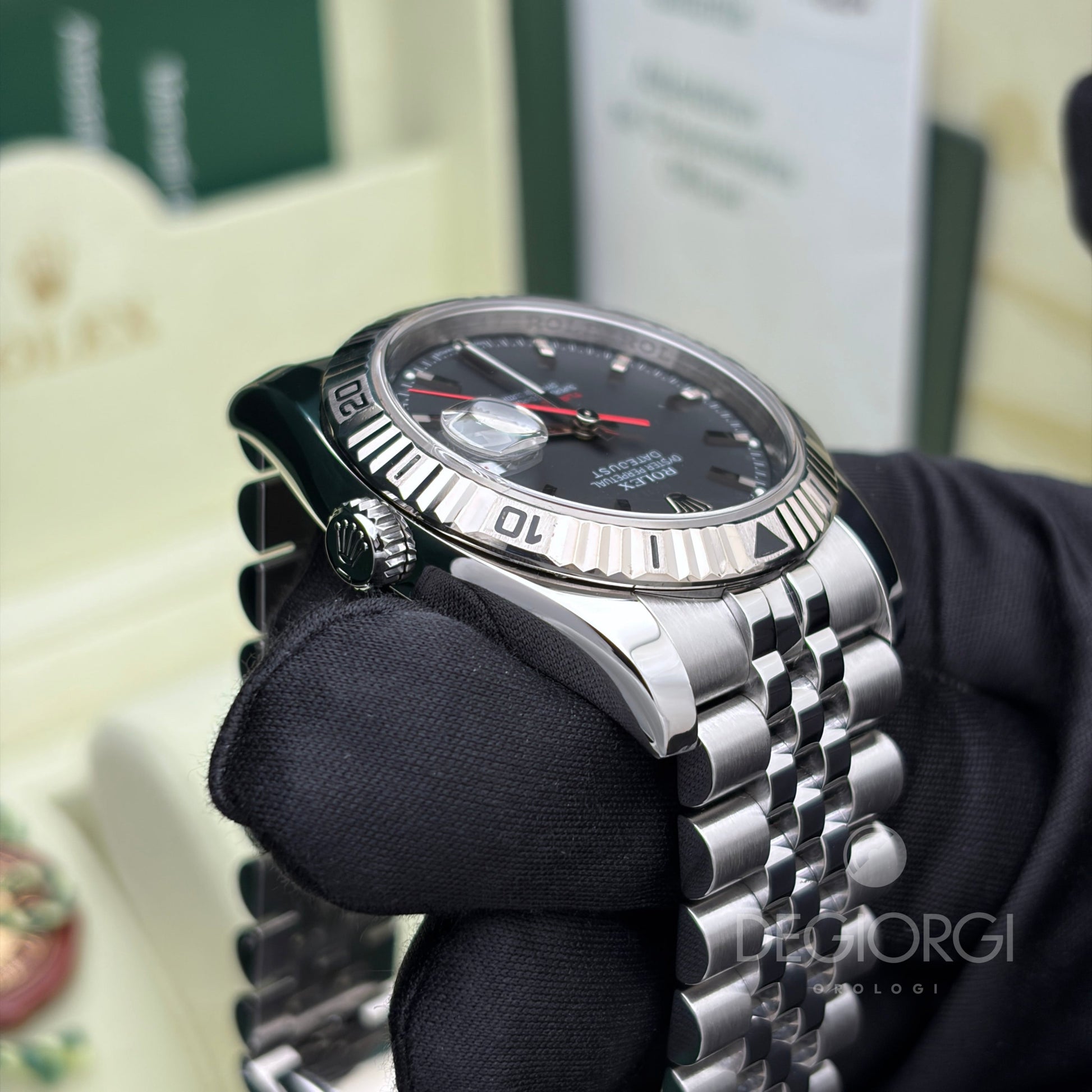 Rolex Datejust Turn o Graph 116264 Jubilee 36 mm Nero