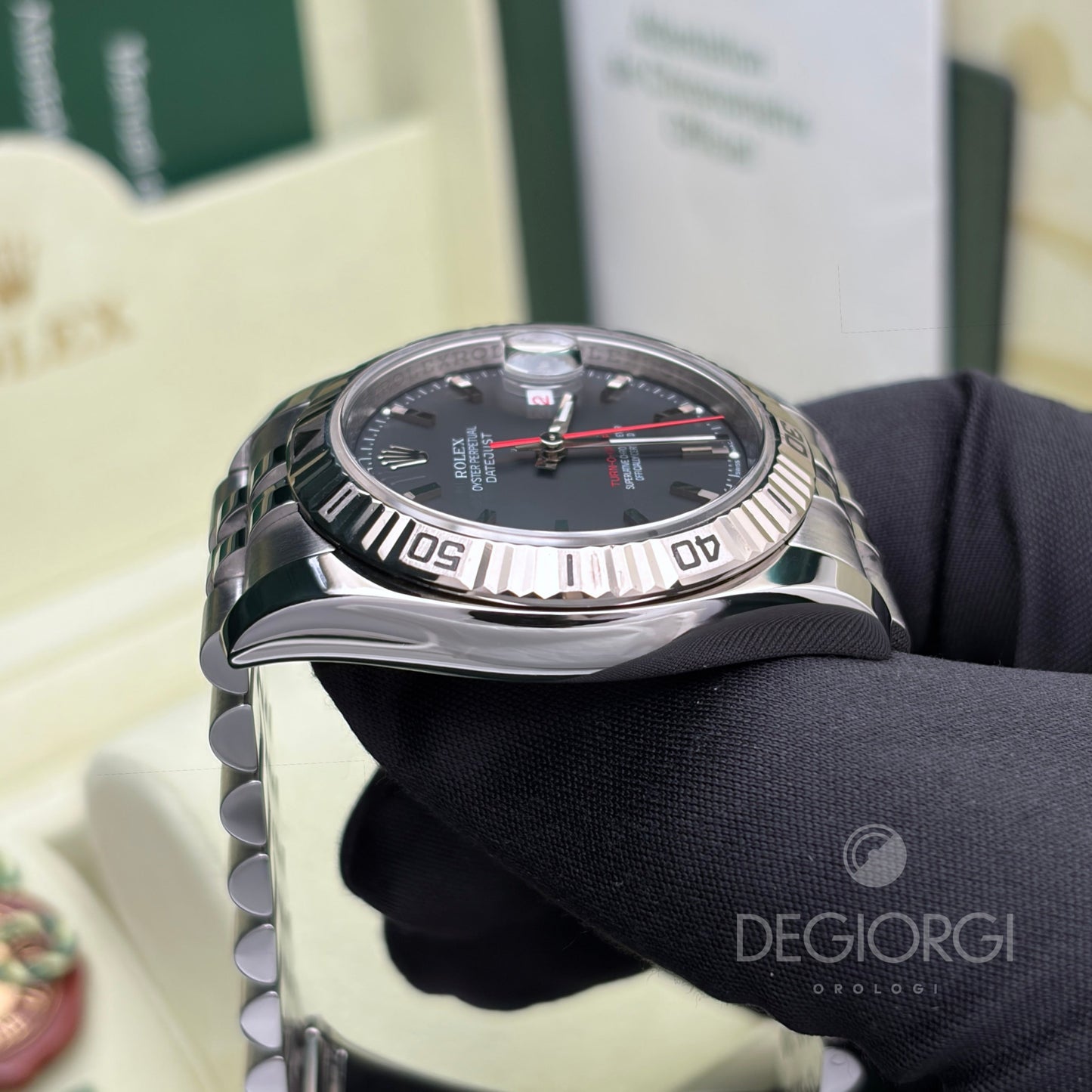 Rolex Datejust Turn o Graph 116264 Jubilee 36 mm Nero