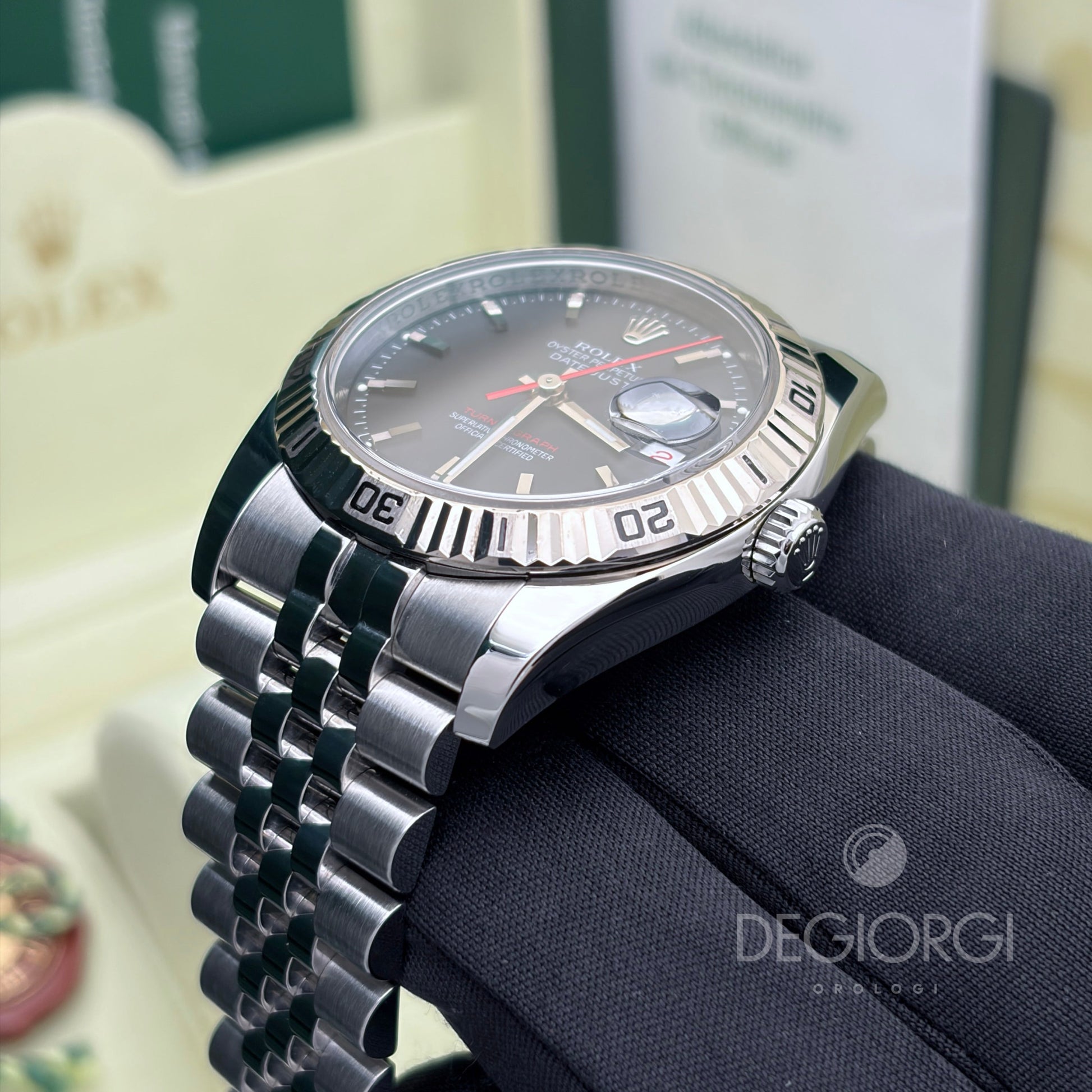 Rolex Datejust Turn o Graph 116264 Jubilee 36 mm Nero