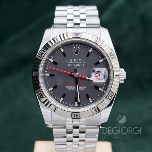 Rolex Datejust Turn o Graph 116264 Jubilee 36 mm Nero