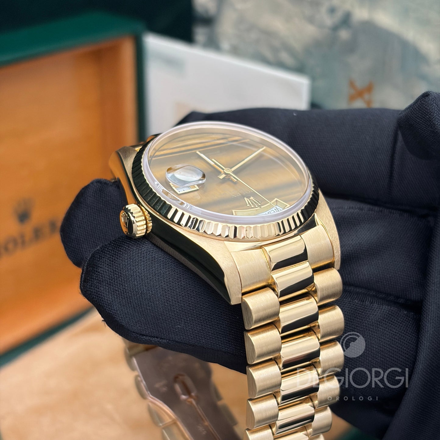 Rolex Day-Date 18038 President 36 mm Occhio di Tigre Tiger Eye