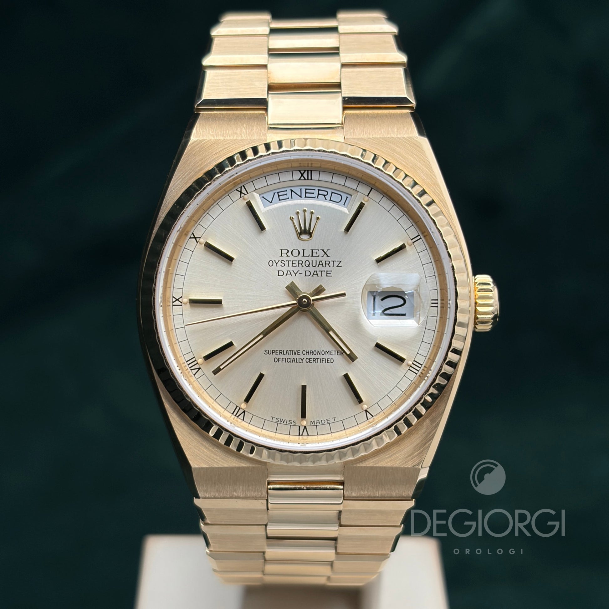 Rolex Day-Date Oysterquartz 19018 Oro giallo 36 mm President