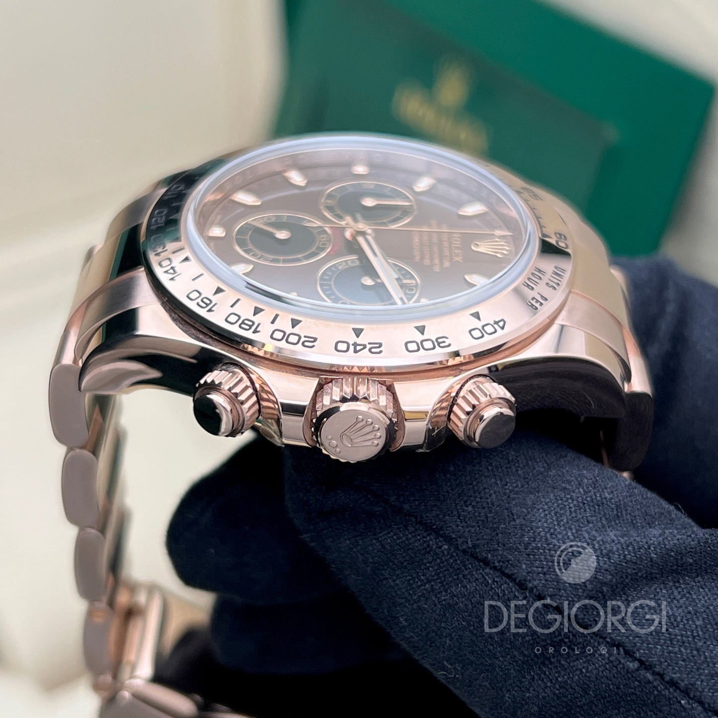 116505 Everose Rolex Daytona Oro Rosa Quadrante Chocolate Rolex