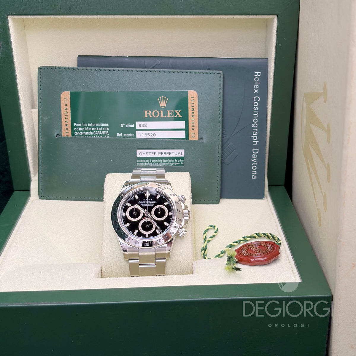 Rolex Daytona 116520 Nero RRR 40 mm Acciaio Oyster