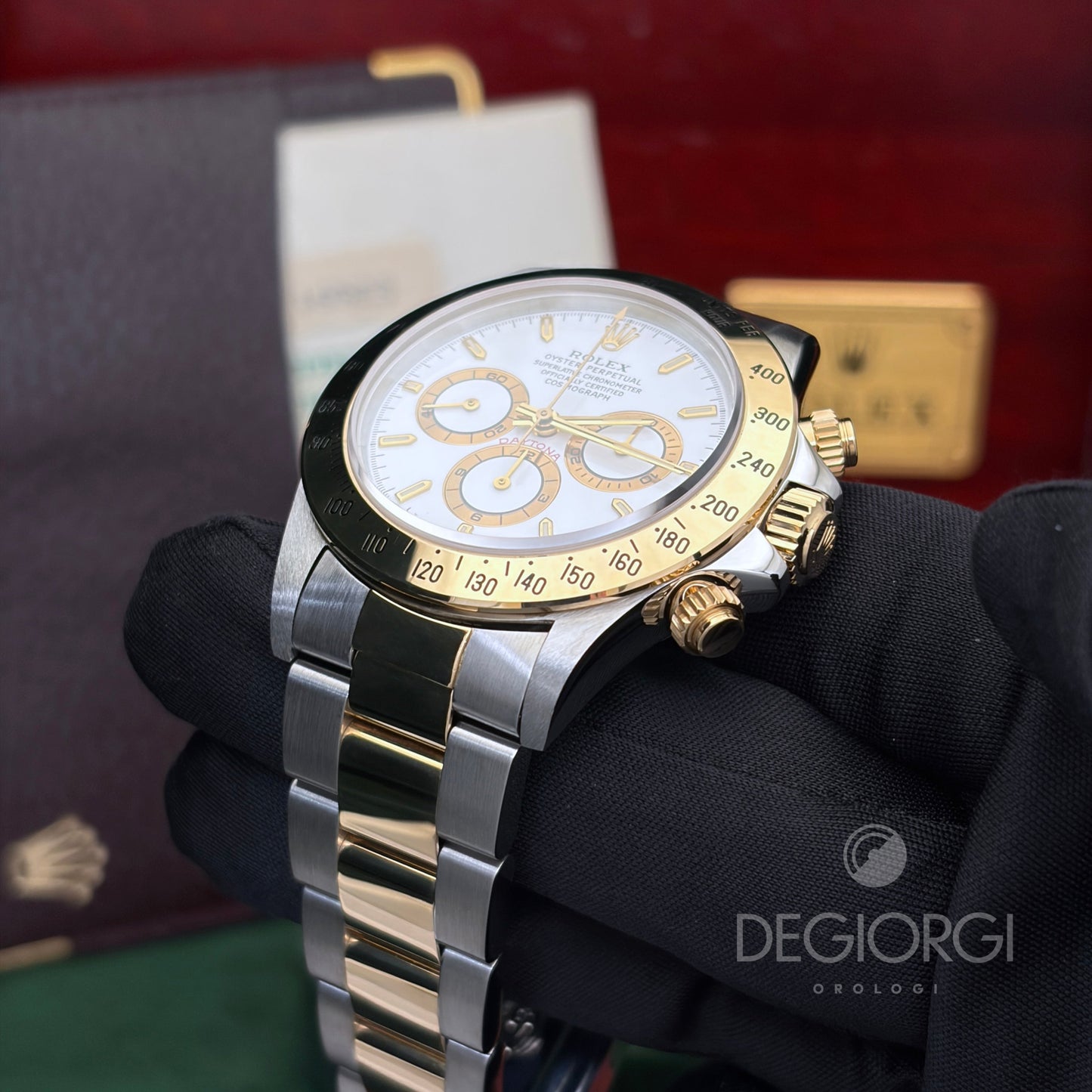 Rolex Daytona 16523 Oyster 40 mm Acciaio e Oro Giallo Zenith Bianco