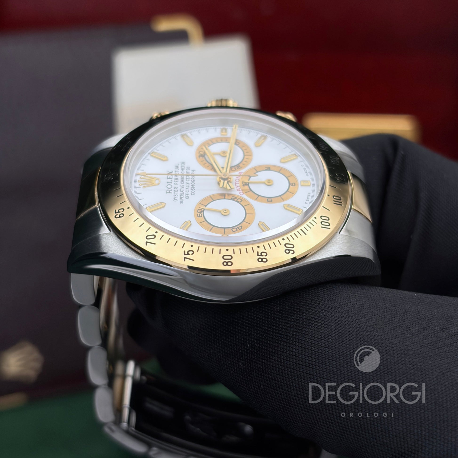 Rolex Daytona 16523 Oyster 40 mm Acciaio e Oro Giallo Zenith Bianco