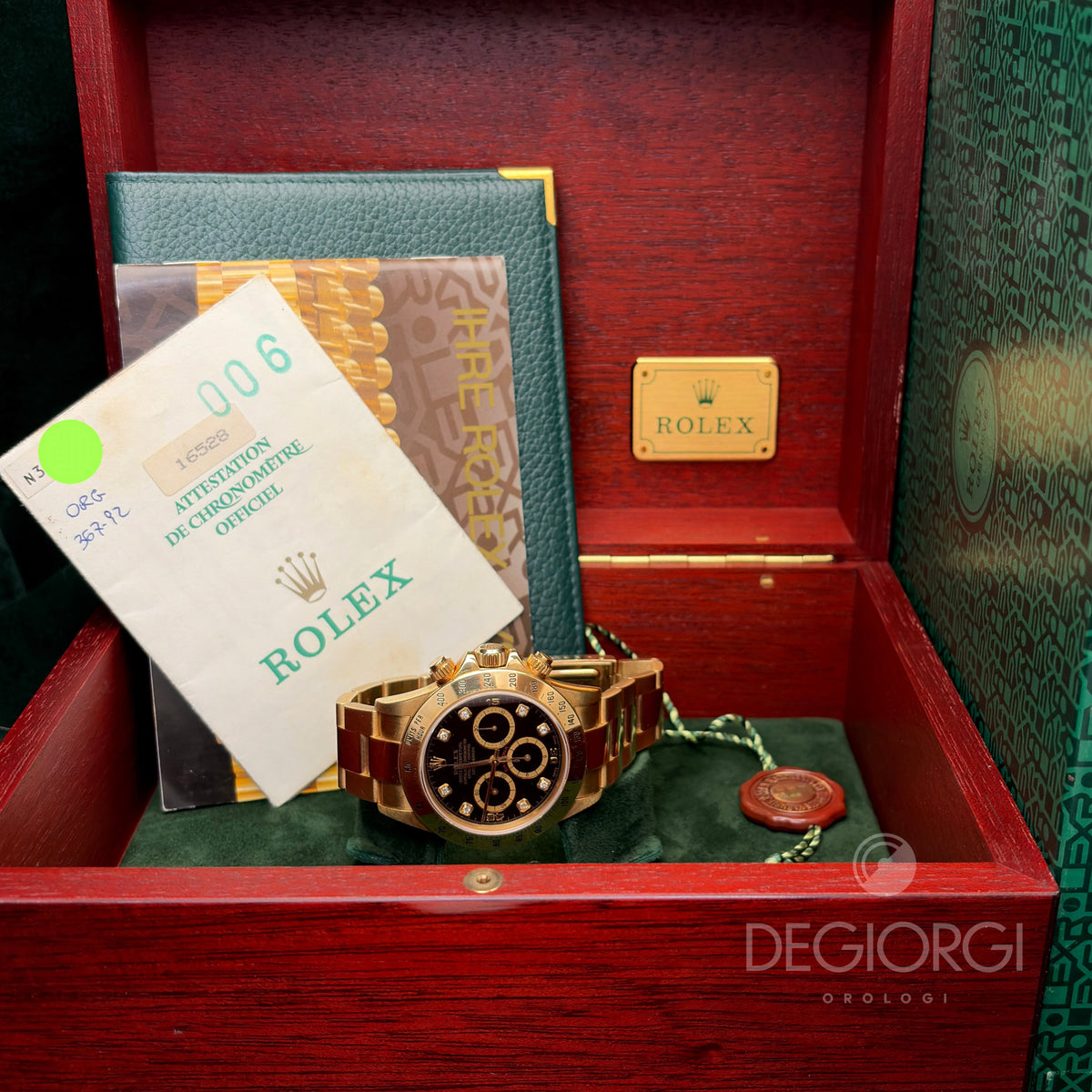 Rolex Daytona 16528 Oro giallo Zenith Trizio Diamanti