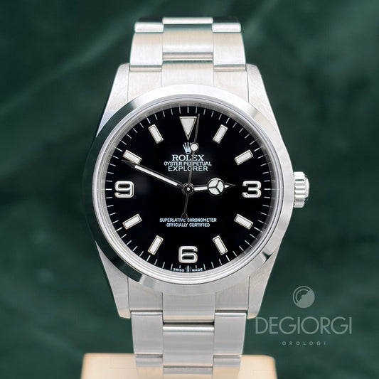 Rolex Explorer 114270 Oyster 36 mm Acciaio Nero