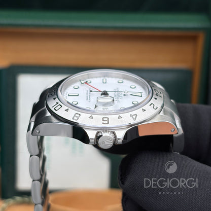 Rolex Explorer II 16570 Luminova 40 mm Acciaio Bianco