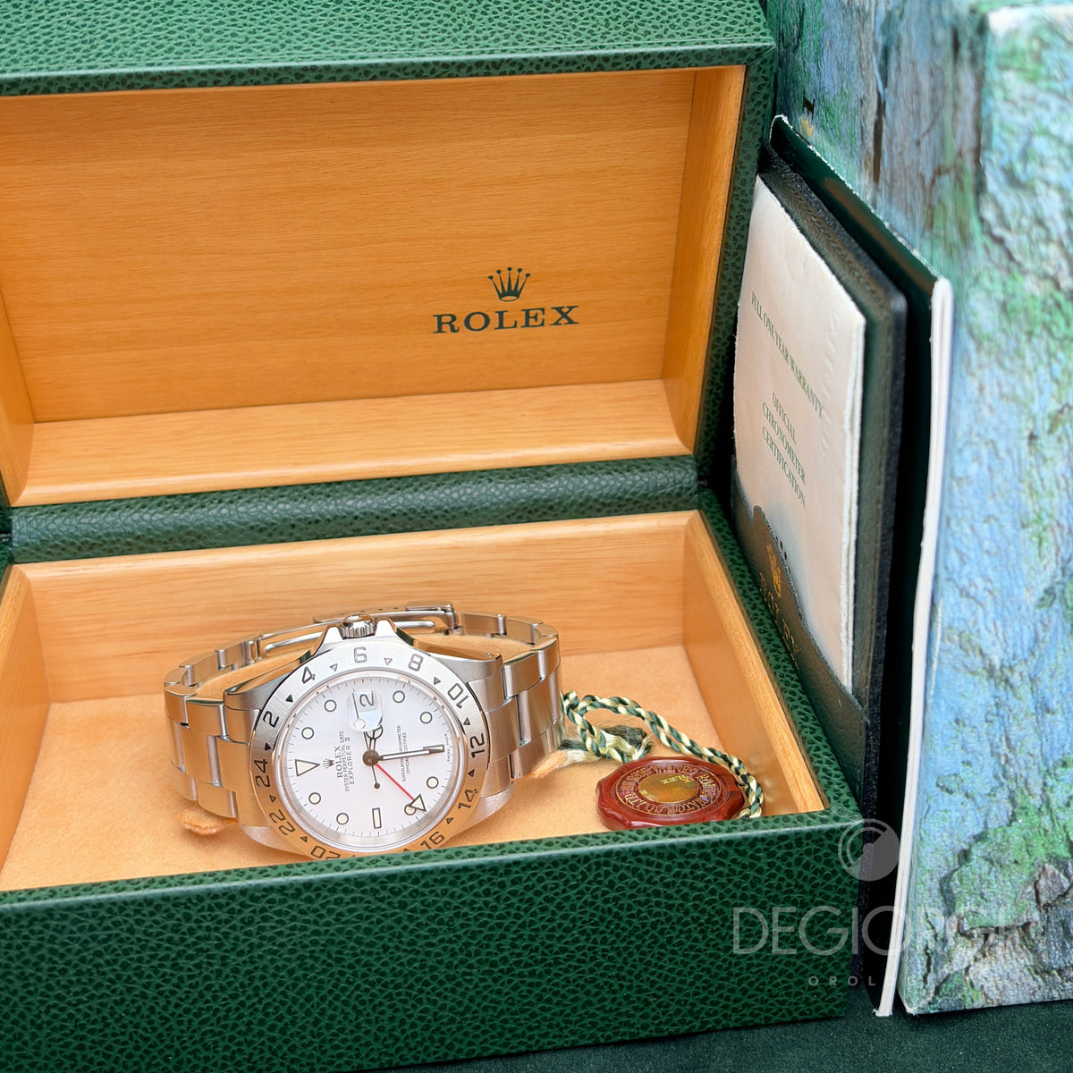 Rolex Explorer II 16570 Luminova 40 mm Acciaio Bianco