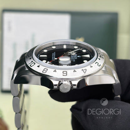 Rolex Explorer II 16570 Nero 40 mm Senza Fori Luminova