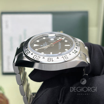Rolex Explorer II 16570 Nero 40 mm Senza Fori Luminova