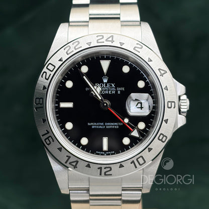 Rolex Explorer II 16570 Nero 40 mm Senza Fori Luminova