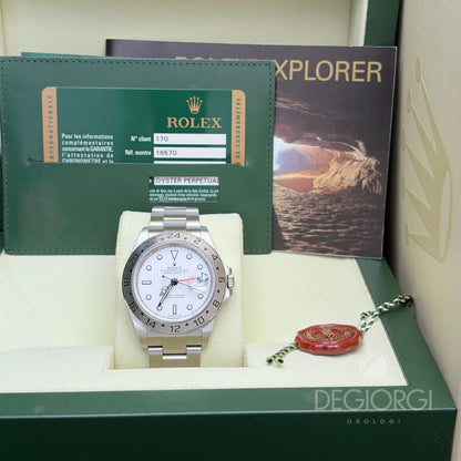Rolex Explorer II 16570 RRR 3186 Bianco 40 mm