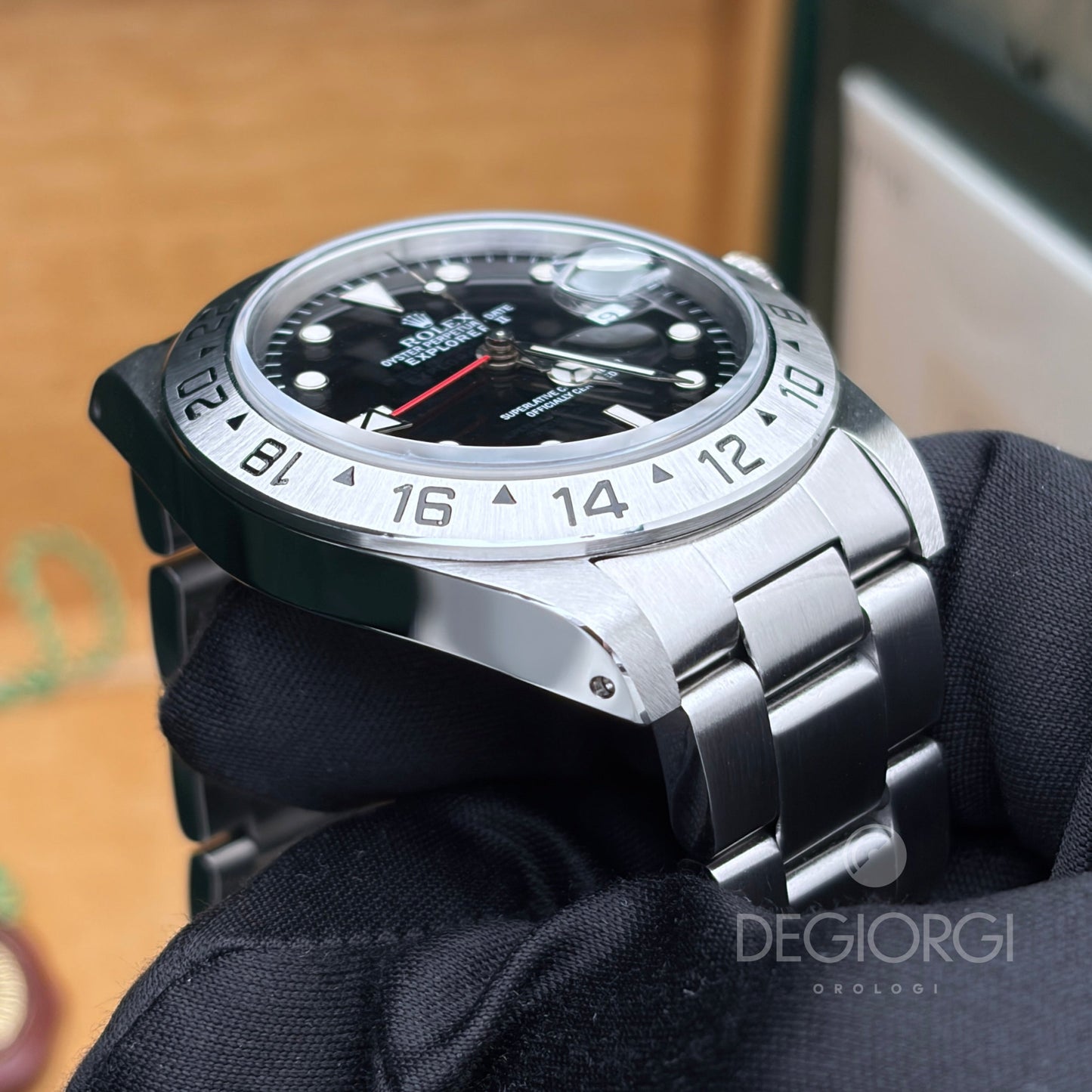 Rolex Explorer II 16570 Trizio 40 mm Acciaio Nero