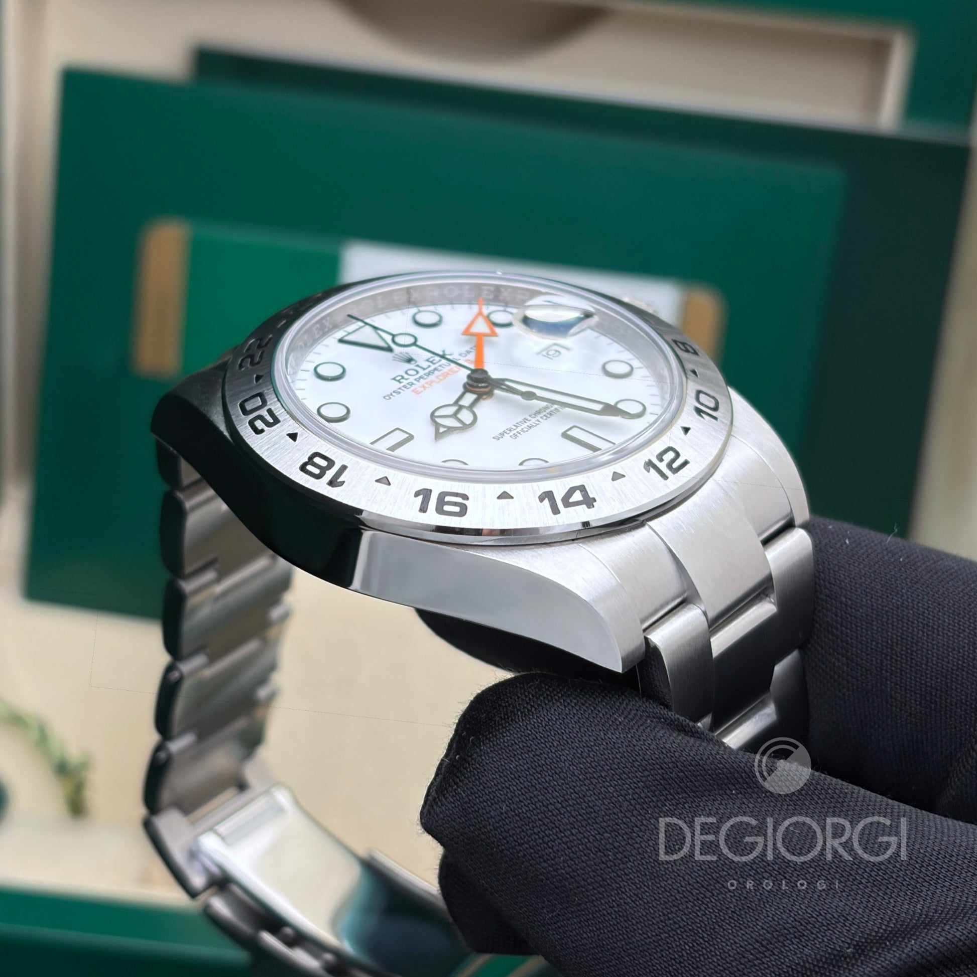 Rolex Explorer II 216570 Oyster 42 mm Acciaio Bianco