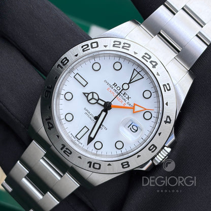 Rolex Explorer II 216570 Oyster 42 mm Acciaio Bianco