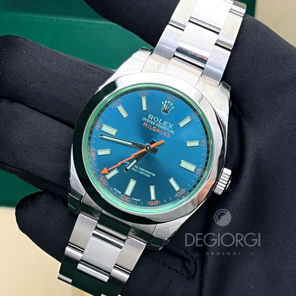 Rolex Milgauss 116400GV Blu Z NOS Pellicolato