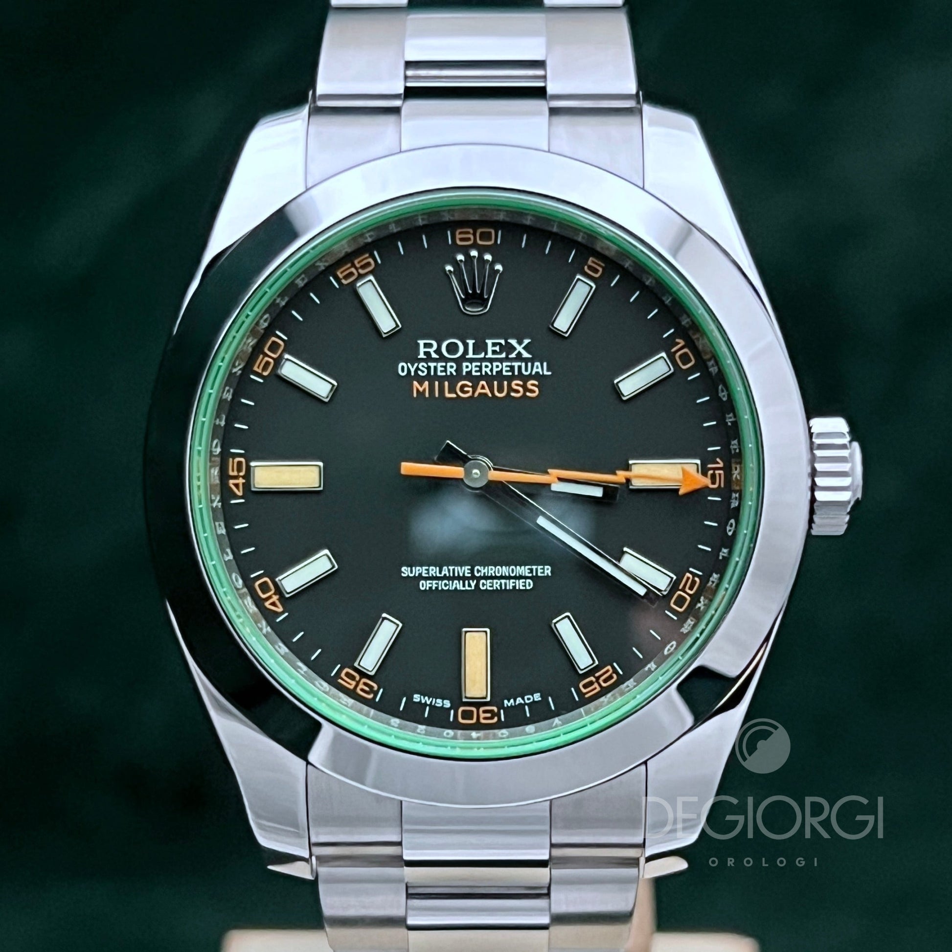Rolex Milgauss 116400GV Vetro Verde