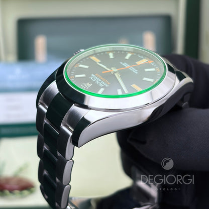 Rolex Milgauss 116400GV Vetro Verde 40 mm Acciaio Oyster